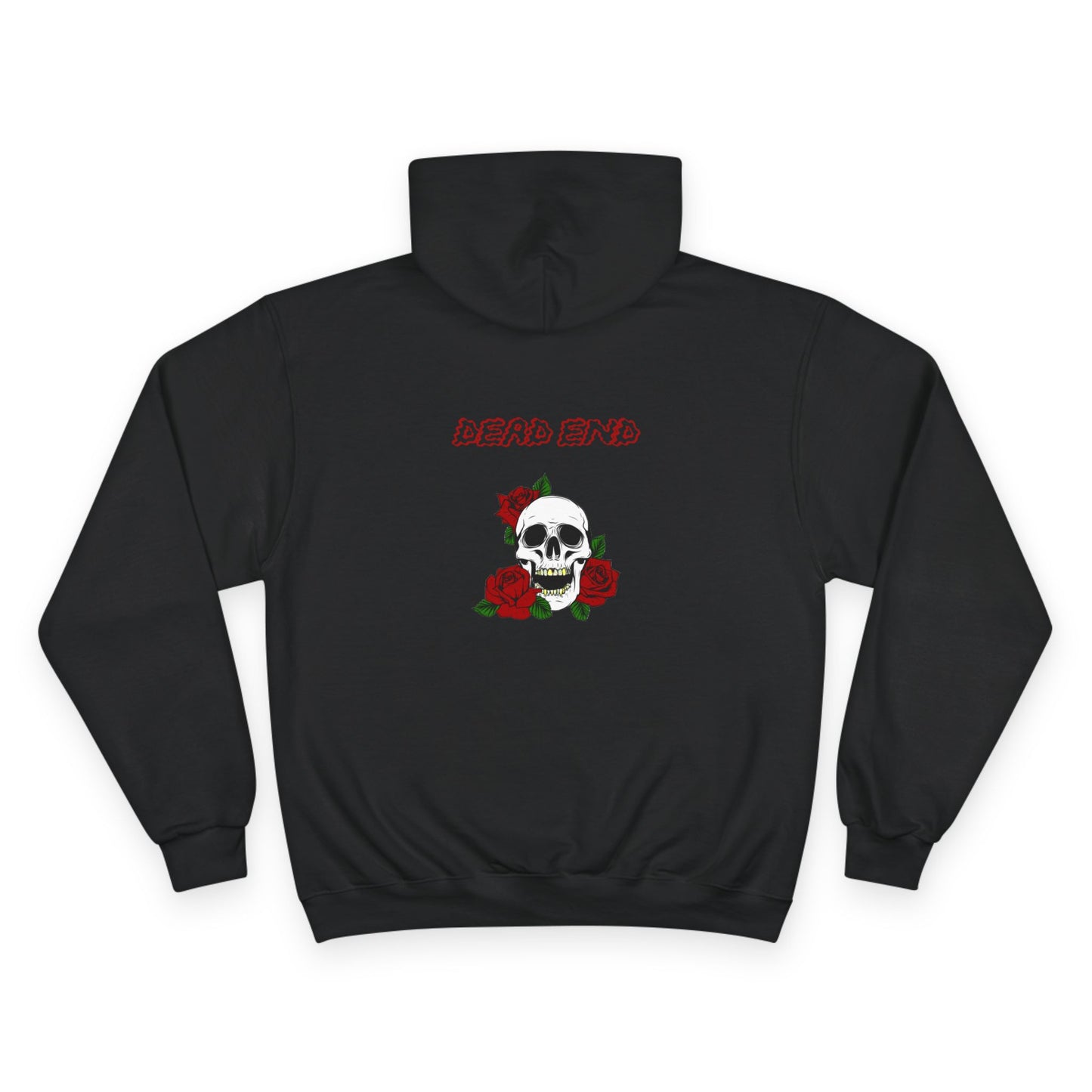 Safety Third Champion Hoodie with Roses and Skull Design