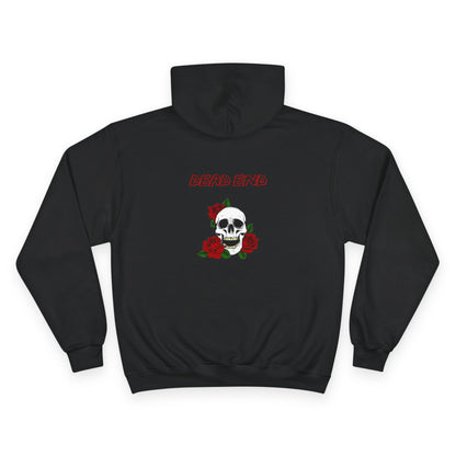 Safety Third Champion Hoodie with Roses and Skull Design