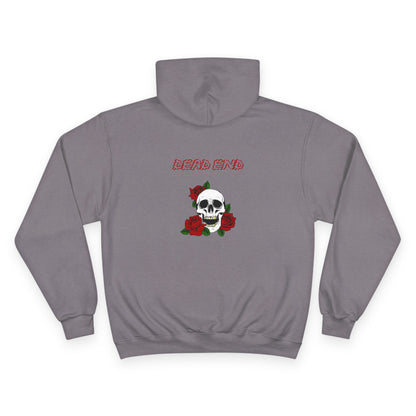 Safety Third Champion Hoodie with Roses and Skull Design