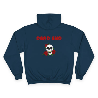 Safety Third Champion Hoodie with Roses and Skull Design