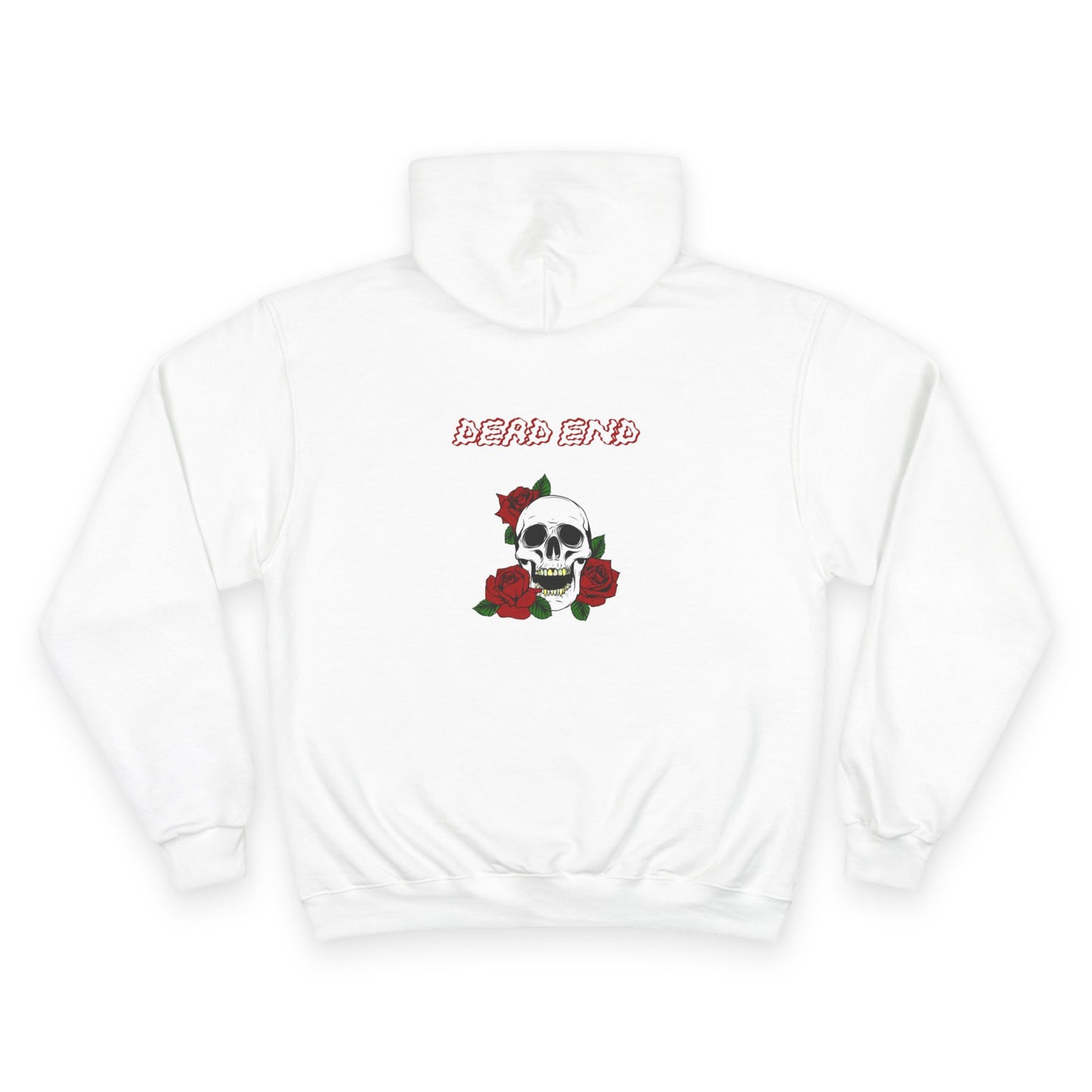 Safety Third Champion Hoodie with Roses and Skull Design