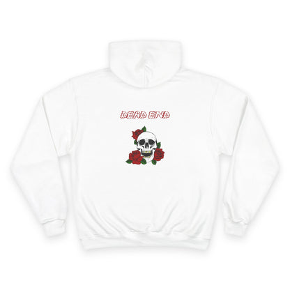 Safety Third Champion Hoodie with Roses and Skull Design