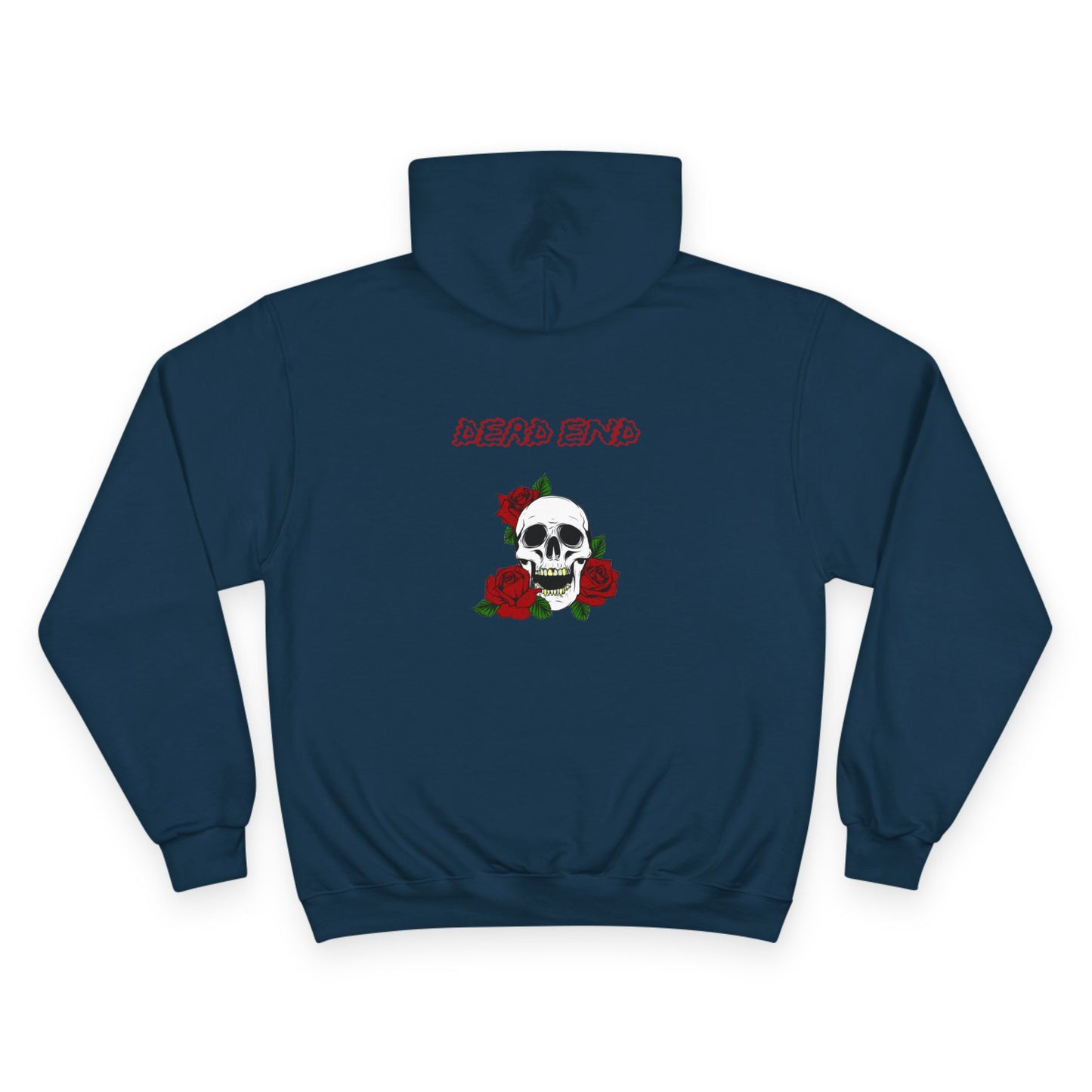 Safety Third Champion Hoodie with Roses and Skull Design
